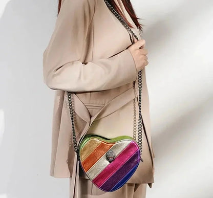 KURT GEIGER 2024 Shoulder Bag Contrast Rainbow Splice Crossbody Bag British Brand Designer Handbag Fashion Trend Women's Bag Les paniers et Cabas de Sophie