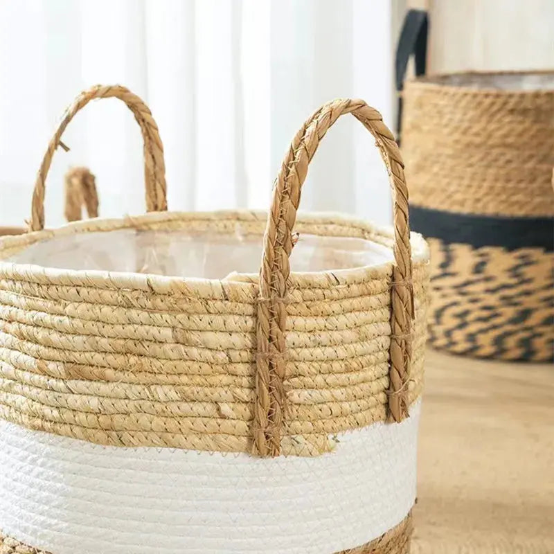 Panier Mir en Osier Fantaisie 3 Tailles - Pot de Fleur & Boîte de Rangement Les paniers et Cabas de Sophie