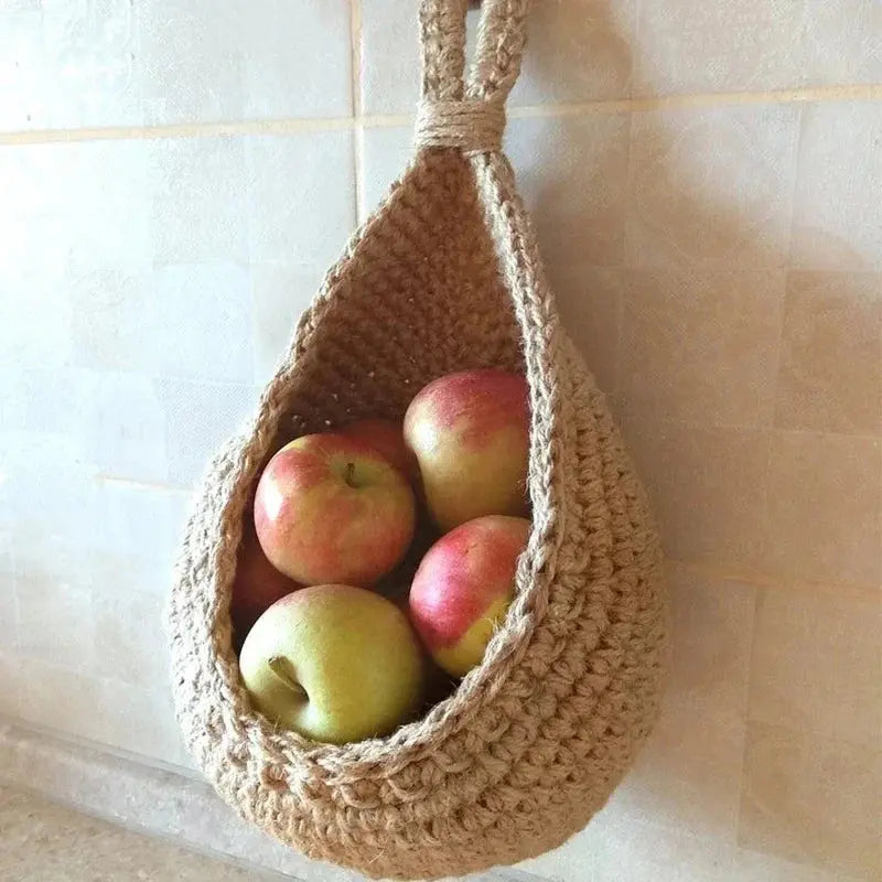 Panier Mural en Corde de Coton 3 Niveaux pour Fruits et Légumes Les paniers et Cabas de Sophie