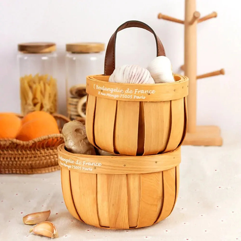 Panier Mural en Rotin Tressé Naturel pour Rangement - Style Rustique Campagnard organiser Fruits et Fleurs Les paniers et Cabas de Sophie