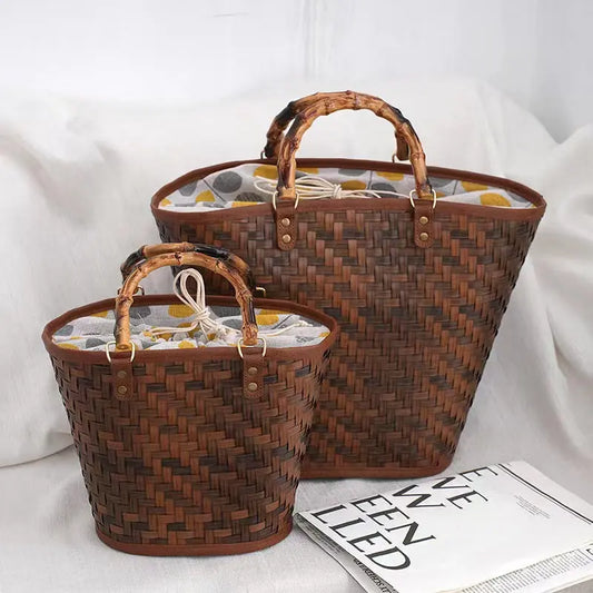 Panier Pique-Nique Moderne avec Poche Sandwich - Taille 25*16*30cm - Style Urbain Sophistiqué Les paniers et Cabas de Sophie