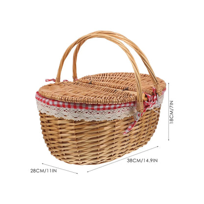 Panier Pique-Nique Osier 2 en 1 avec Couvercle Elegant et Pratique Les paniers et Cabas de Sophie