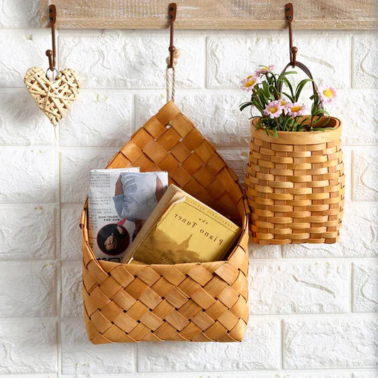 Panier Suspendu Mural en Osier Naturel pour Rangement Polyvalent Les paniers et Cabas de Sophie