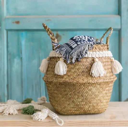 Panier de Rangement en Osier Bohème pour Plantes, Vêtements - Set de 3 Les paniers et Cabas de Sophie