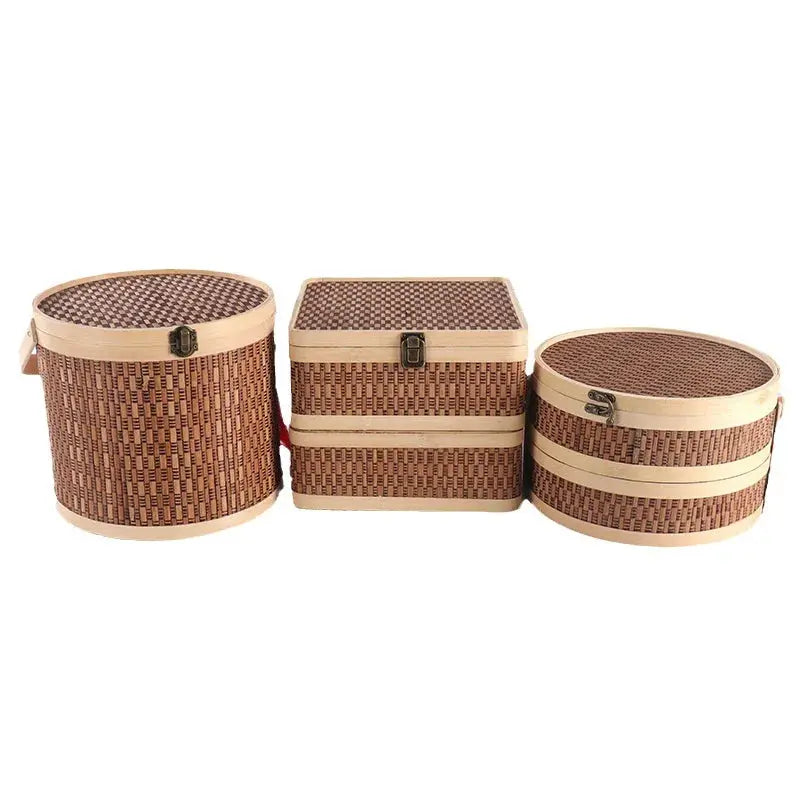 Paniers en Bambou Tressé Artisanal - Lot de 3 Dimensions variées Les paniers et Cabas de Sophie