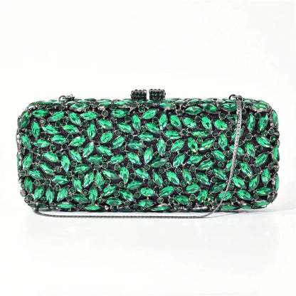 Pochette Clutch Cristal Haut de Gamme avec Motif Floral en Cristal Unique Les paniers et Cabas de Sophie