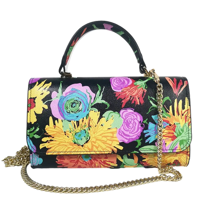 Sac à Main Pochette en Lin Léopard avec Chaîne Fleurs - Style Férocité et Élégance Les paniers et Cabas de Sophie