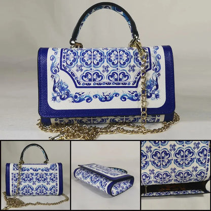 Sac à Main Pochette en Lin Léopard avec Chaîne Fleurs - Style Férocité et Élégance Les paniers et Cabas de Sophie