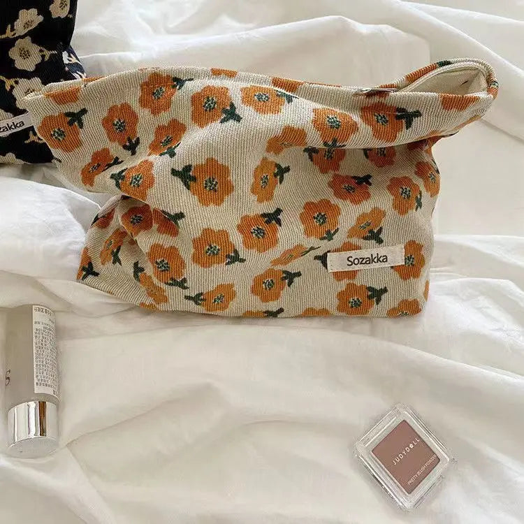 Trousse à Cosmétique en Velours Côtelé avec 5 Options de Couleurs Les paniers et Cabas de Sophie